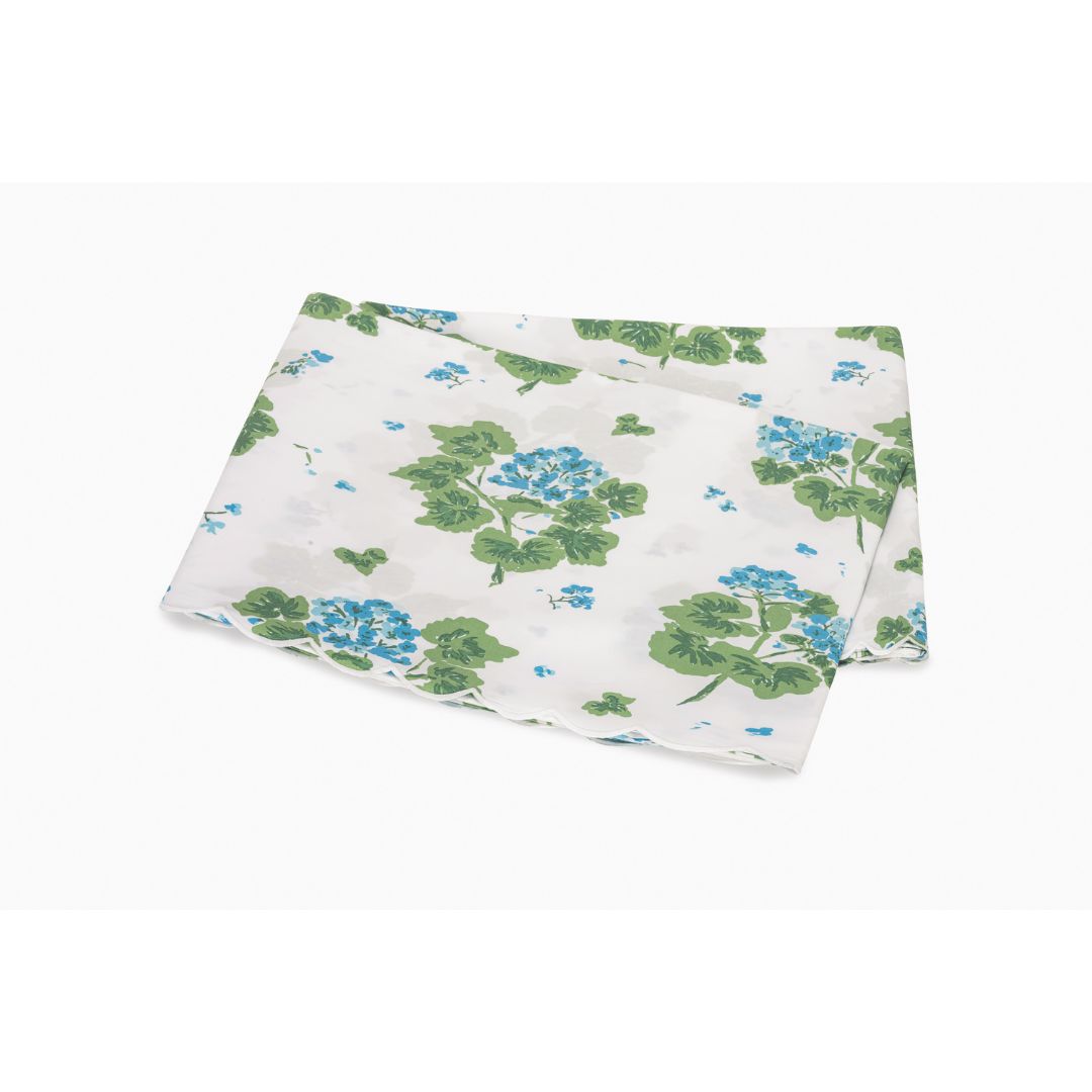 Floral patterned flat sheet on a white background