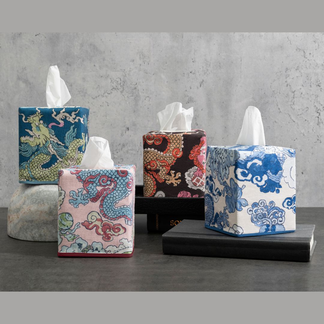 Matouk Magic Mountain Tissue Box Covers Lifestyle Image