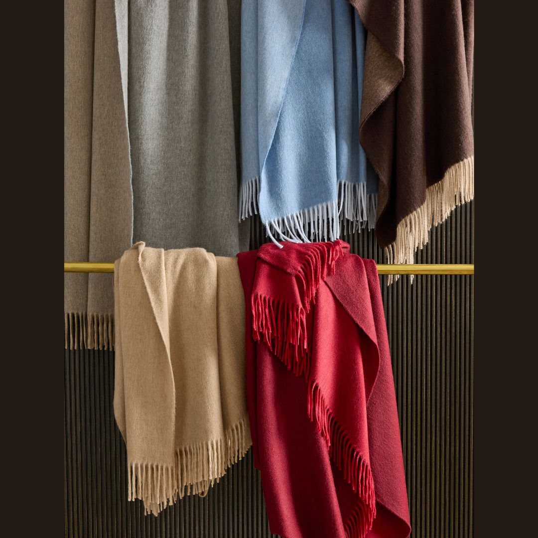 New Fall 2025 colors for Matouk Paley Throw - 100% cashmere - oversized throw