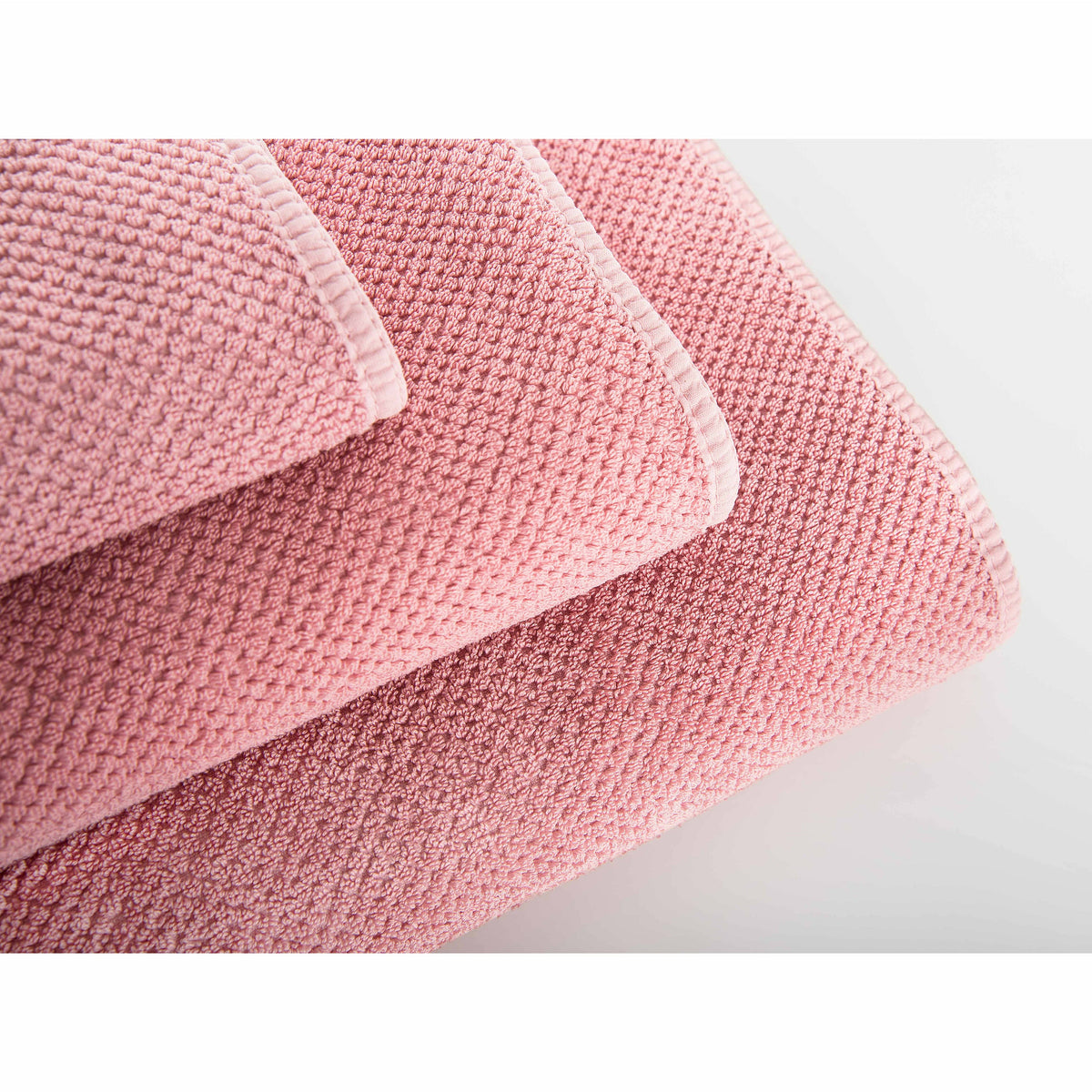 Graccioza Bee Waffle Towels Top Stack Blush Fine Linens