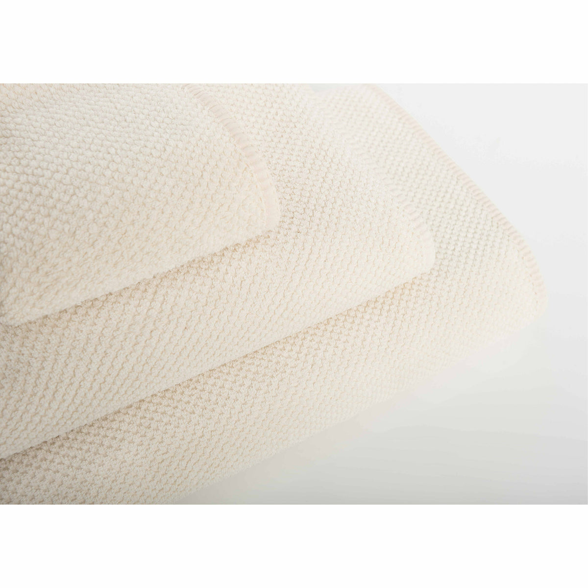 Graccioza Bee Waffle Towels Top Stack Natural Fine Linens