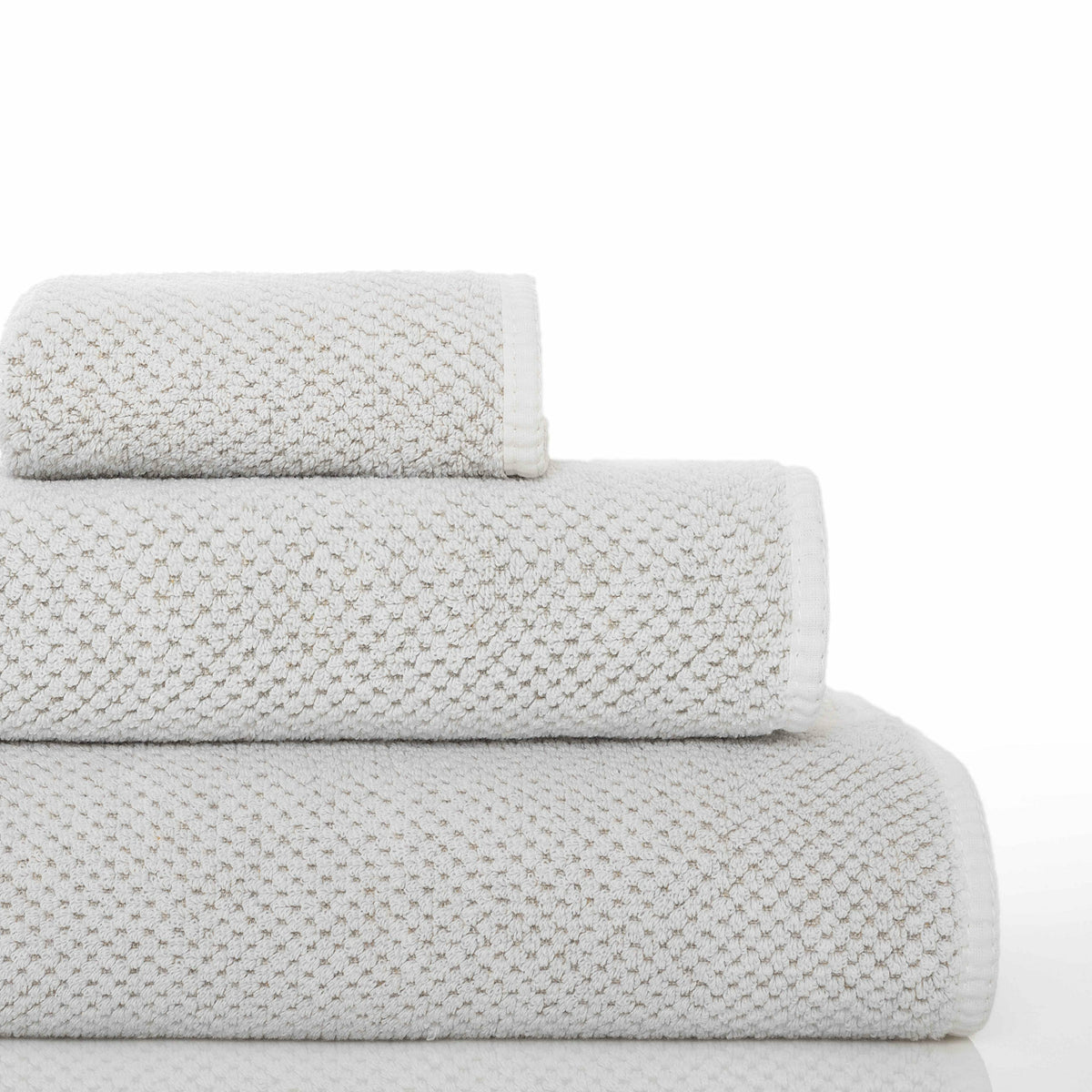 Graccioza Linen Waffle Bath Linens Half Stack White Fine Linens