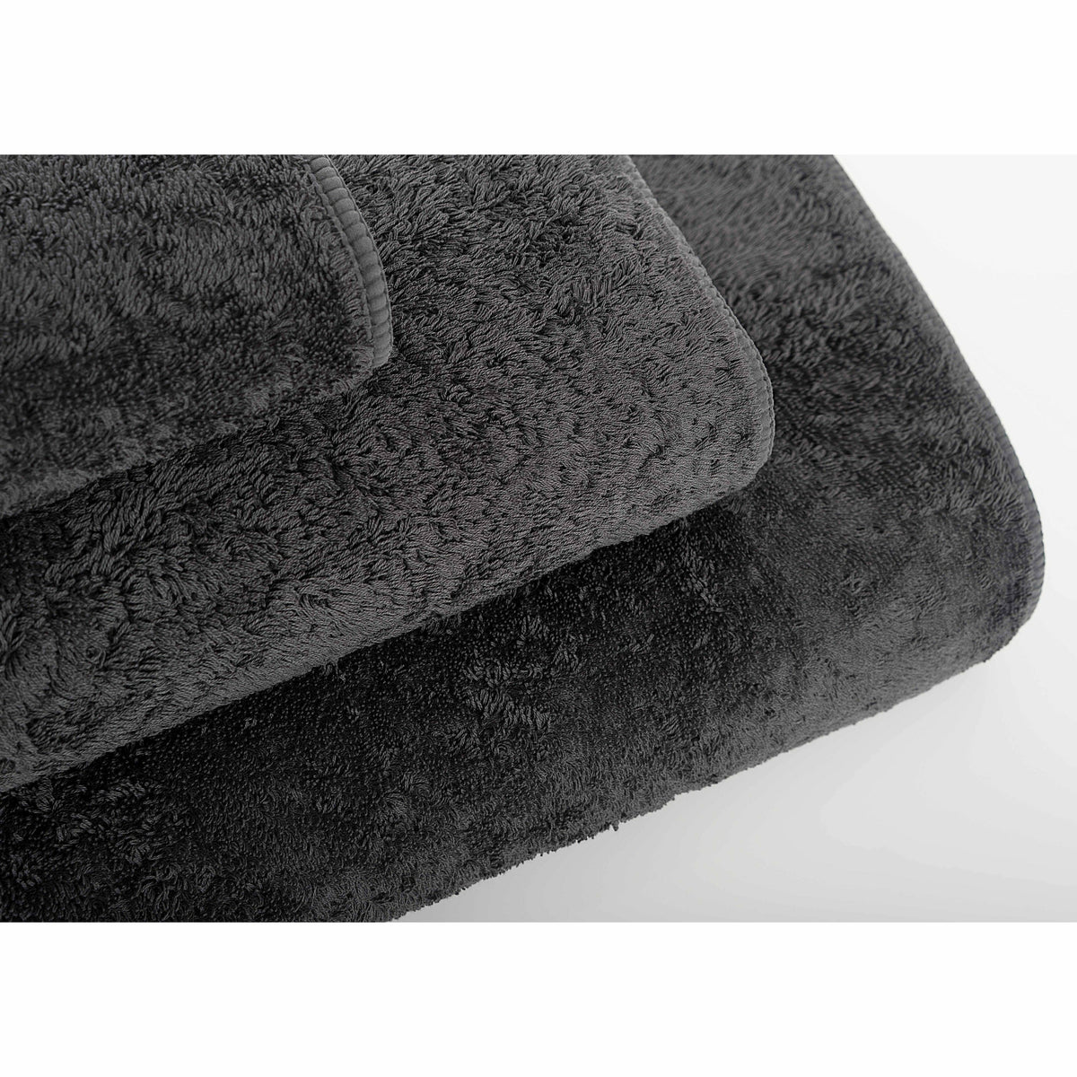 Graccioza Long Double Loop Bath Towels Top Stack Storm Fine Linens