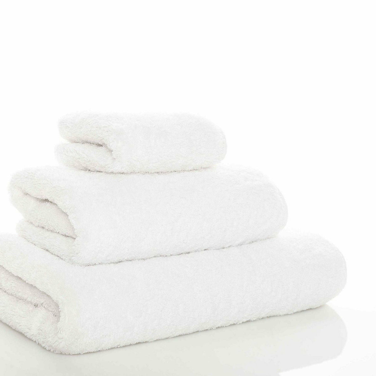 Graccioza Egoist Bath Towels Stack White Fine Linens