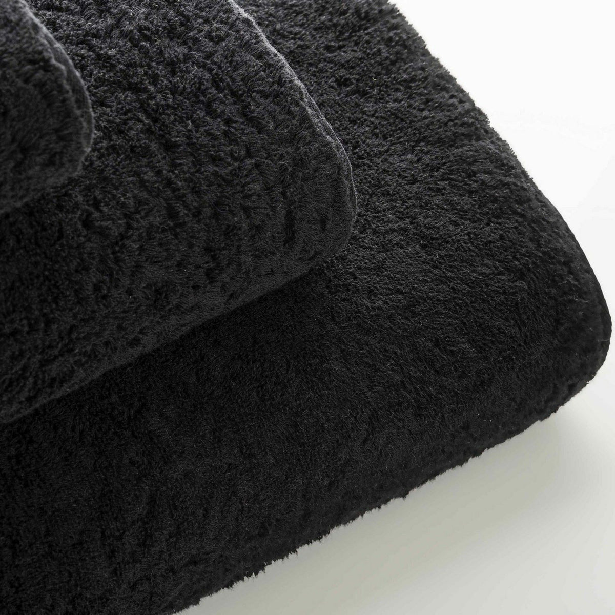 Graccioza Egoist Bath Towel Top Stack Black Fine Linens