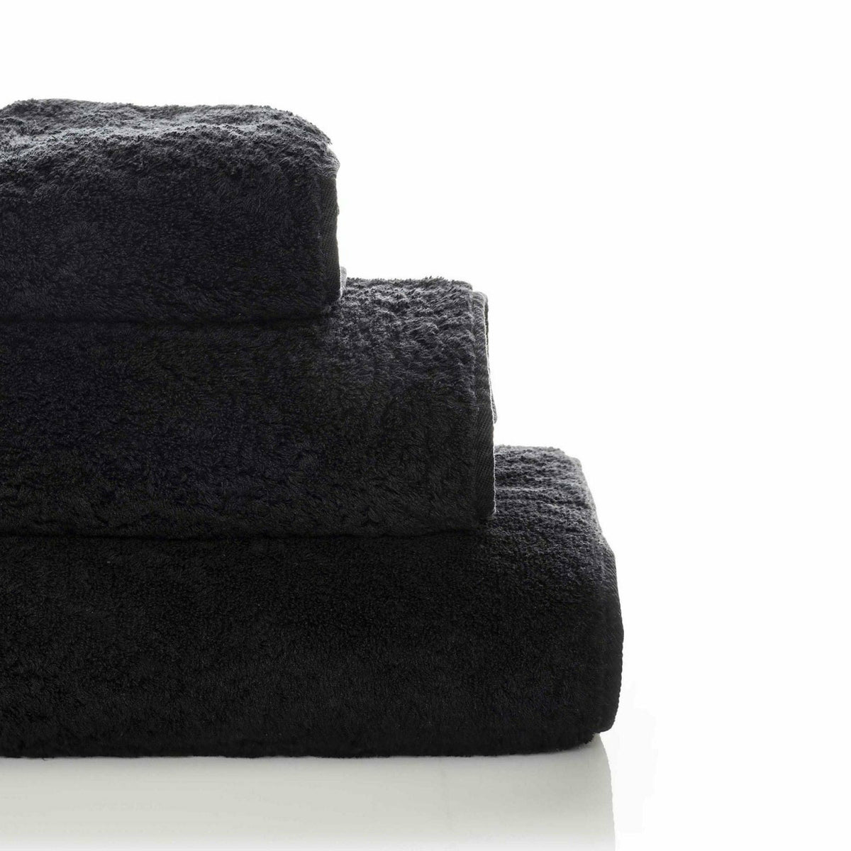 Graccioza Egoist Bath Towel Half Stack Black Fine Linens
