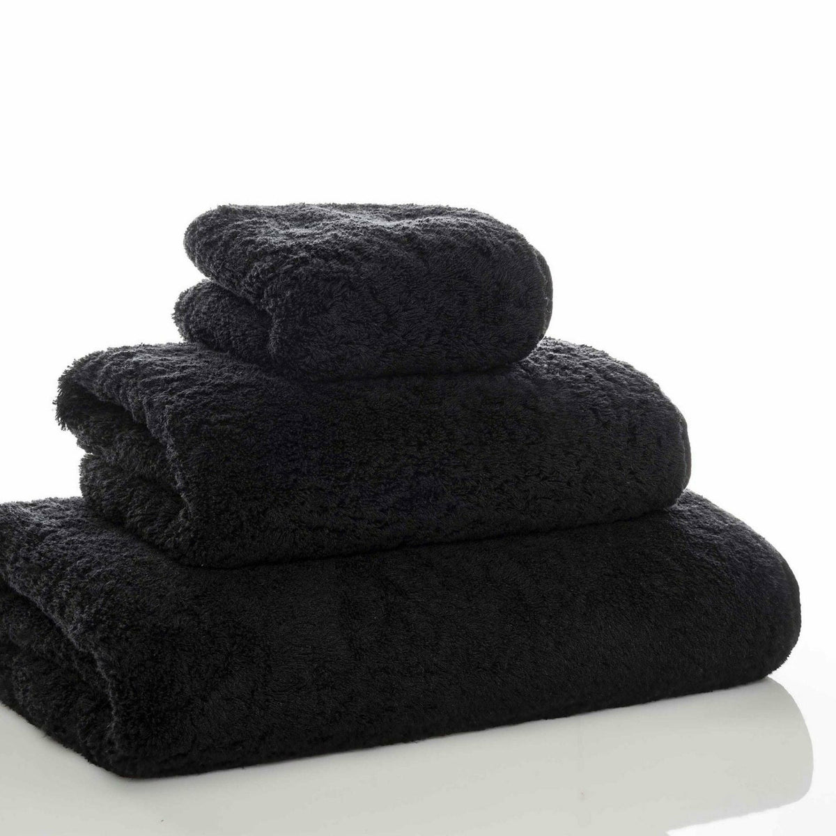 Graccioza Egoist Bath Towel Stack Black Fine Linens