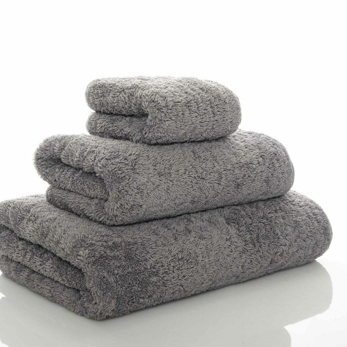 Graccioza Egoist Bath Towels Stack Anthracite Fine Linens 
