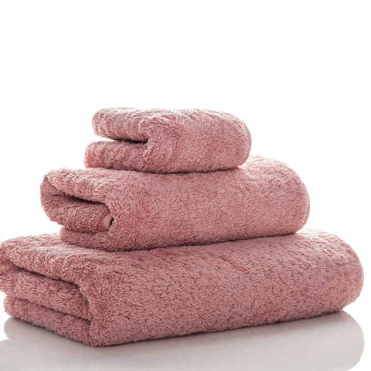Graccioza Egoist Bath Towels Stack Blush Fine Linens