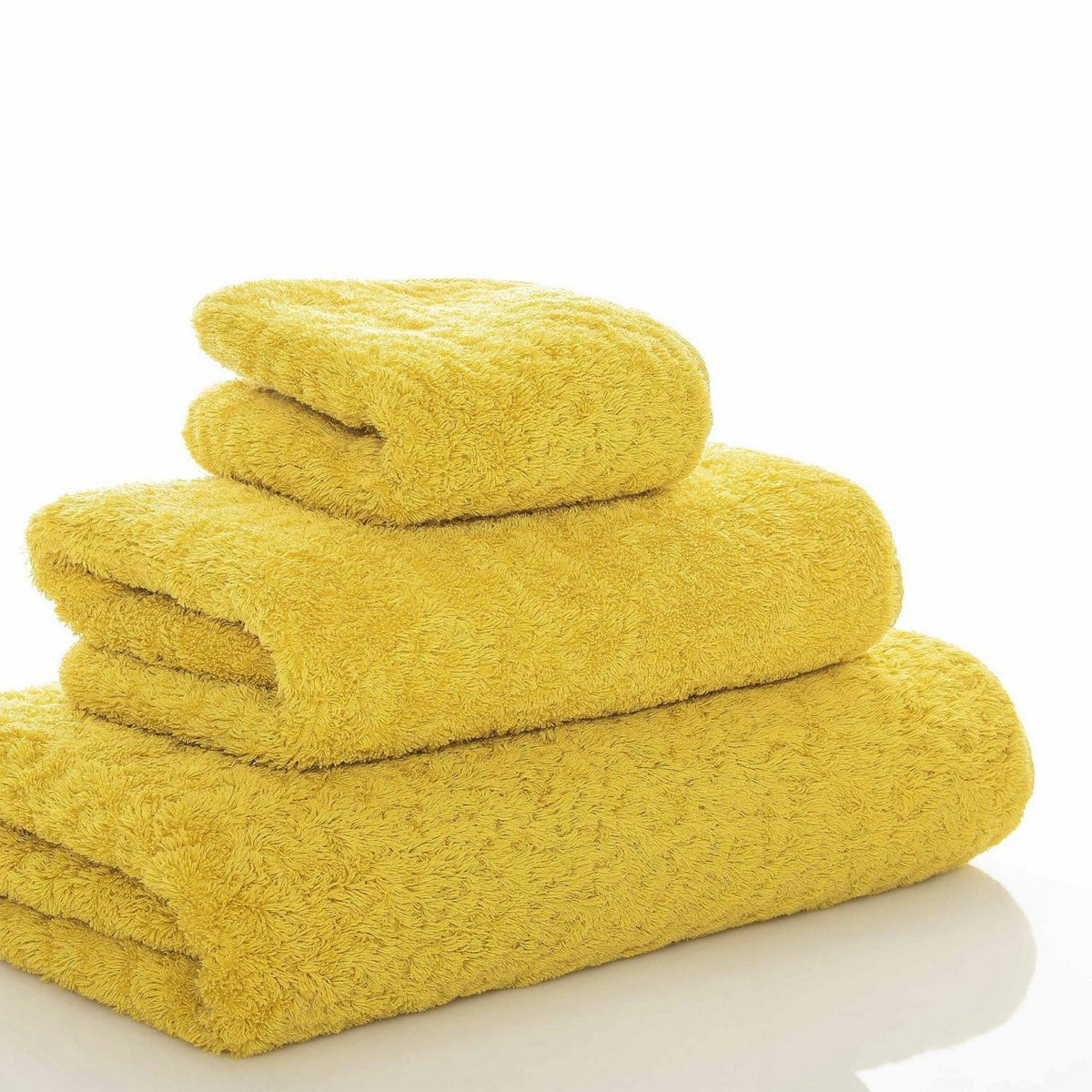 Graccioza Egoist Bath Towels Stack Mustard Fine Linens