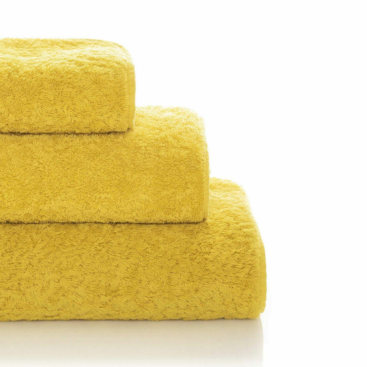 Graccioza Egoist Bath Towels Half Stack Mustard Fine Linens