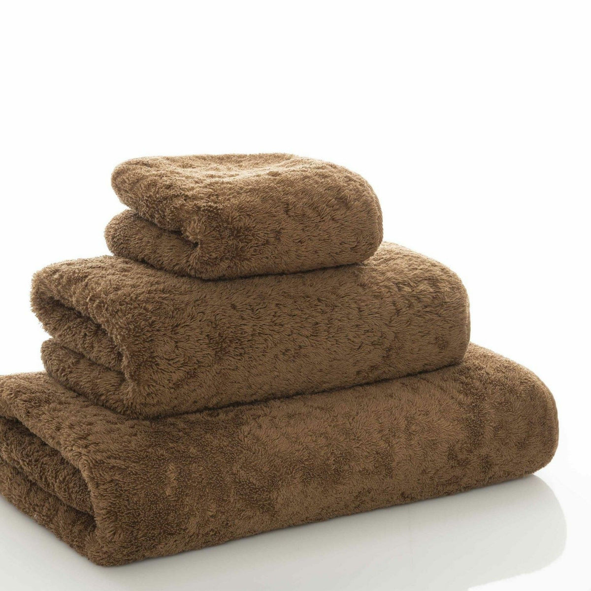 Graccioza Egoist Bath Towels Stack Brown Fine Linens