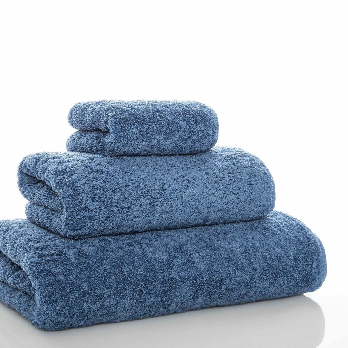 Graccioza Egoist Bath Towels Stack Cobalt Fine Linens