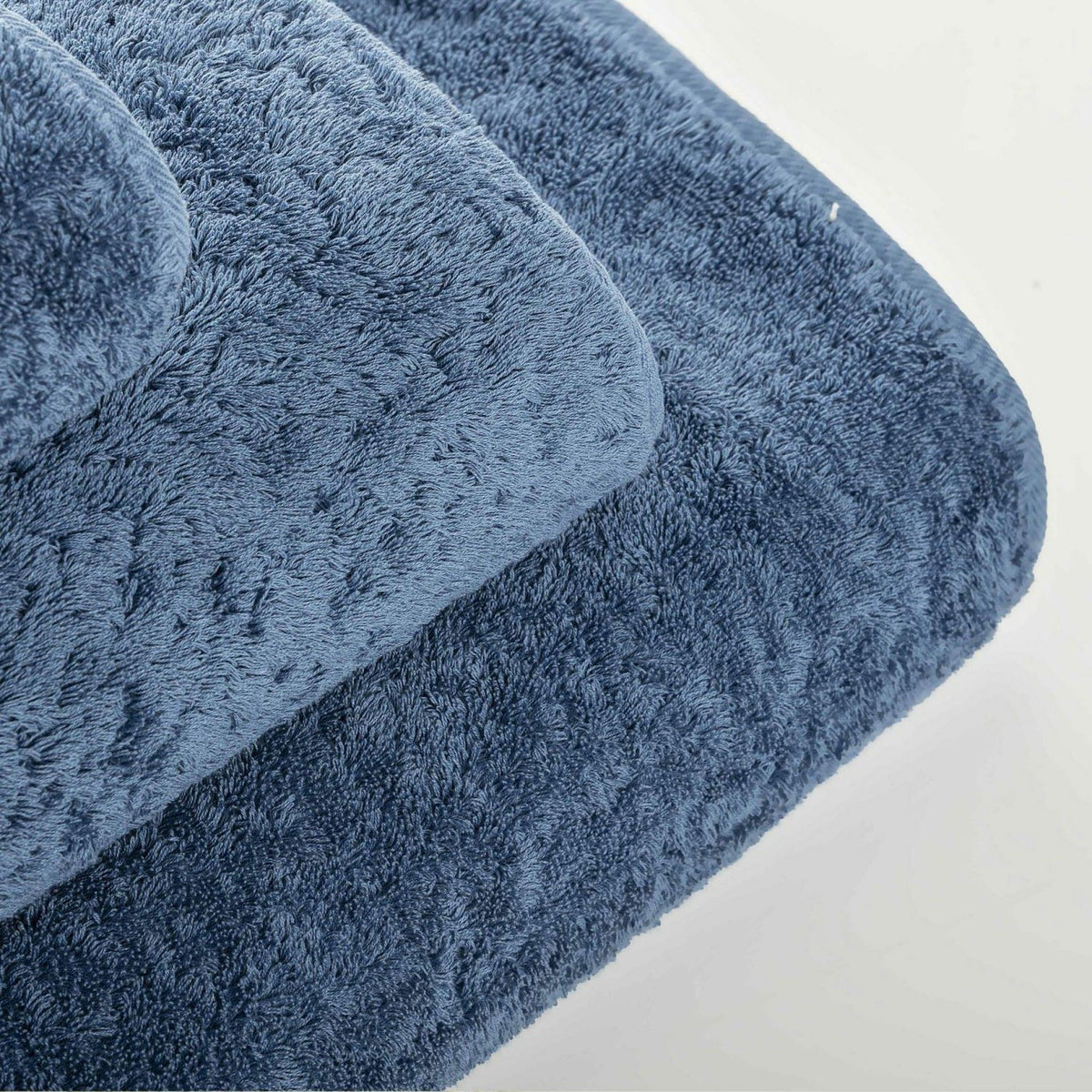 Graccioza Egoist Bath Towels Top Stack Cobalt Fine Linens