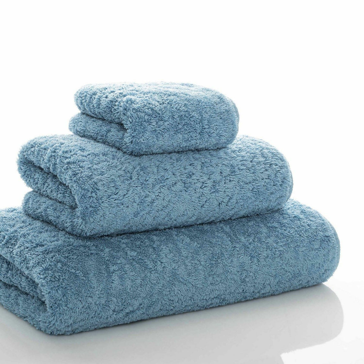 Graccioza Egoist Bath Towels Stack Petrol Fine Linens