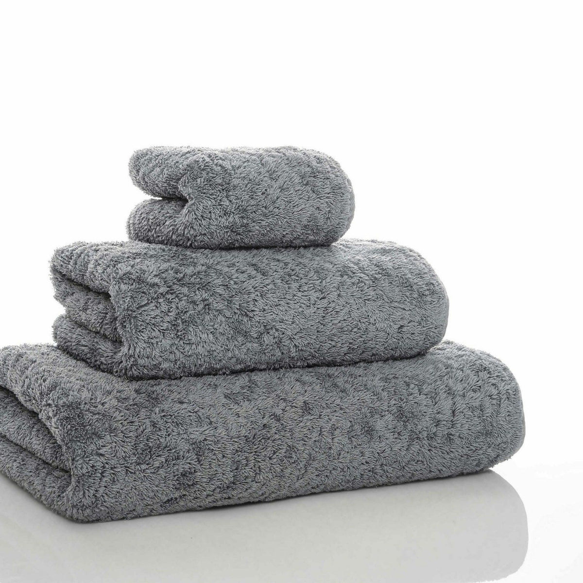 Graccioza Egoist Bath Towels Stack Steel Fine Linens