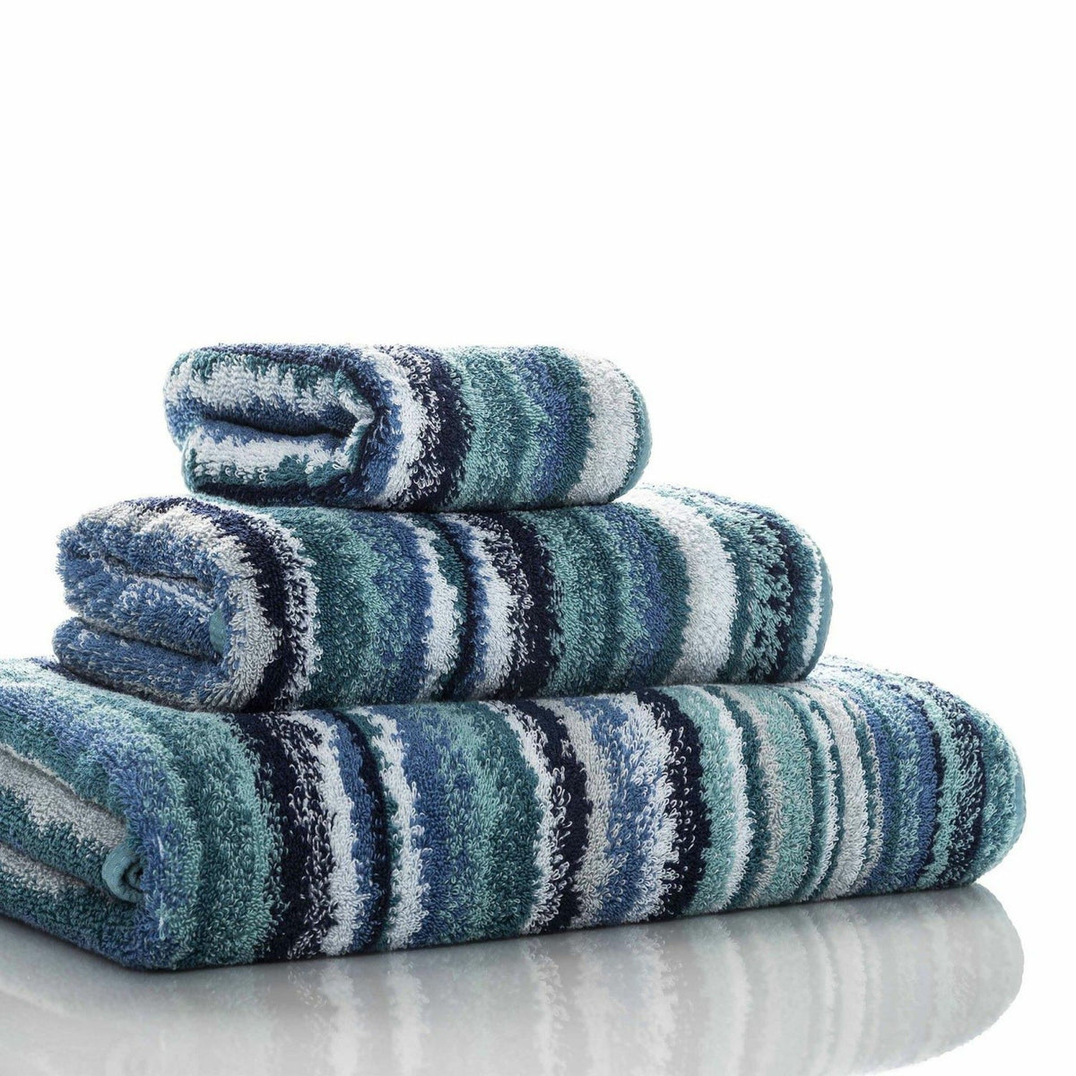 Graccioza Venice Bath Towels and Rugs Slanted Multi/Baltic Fine Linens