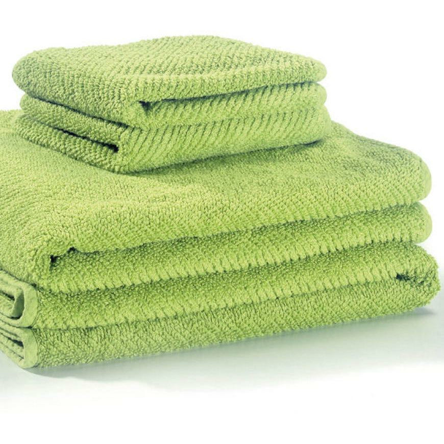 Abyss Twill Bath Towels Double Size Stack Ivory Fine Linens