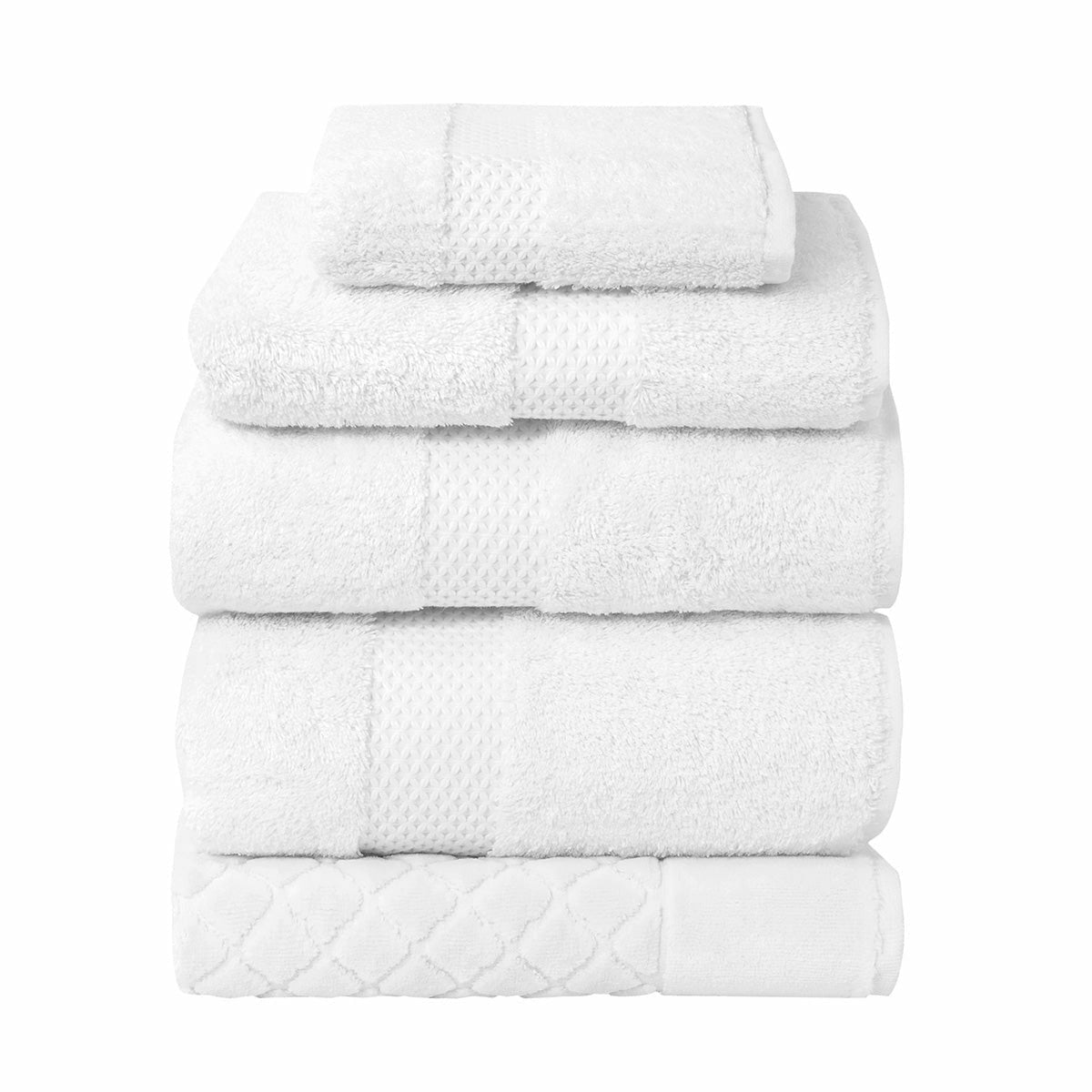 Home Decorators Collection Highly Absorbent Micro Cotton White 12-Piece Bath Towel Set