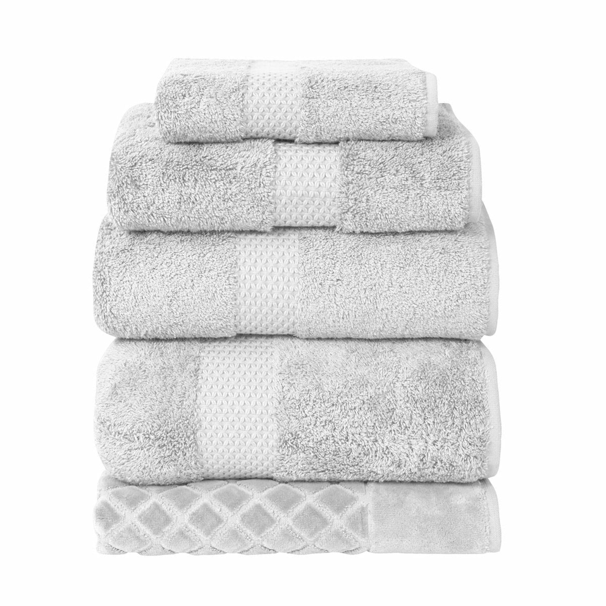 Yves Delorme Etoile Bath Towels and Mats Main Silver Fine Linens