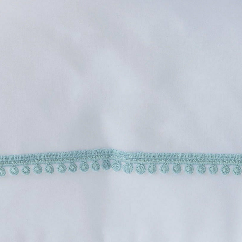 BOVI Bitsy Dots Luxury Bedding Main White/Aqua Fine Linens
