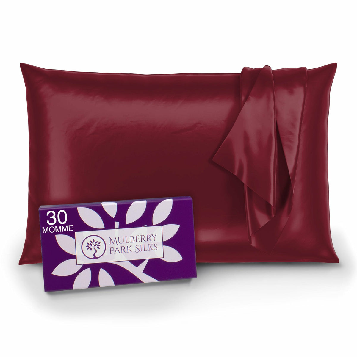Mulberry Park Silks 30 Momme Silk Pillowcase Main Ruby Fine Linens