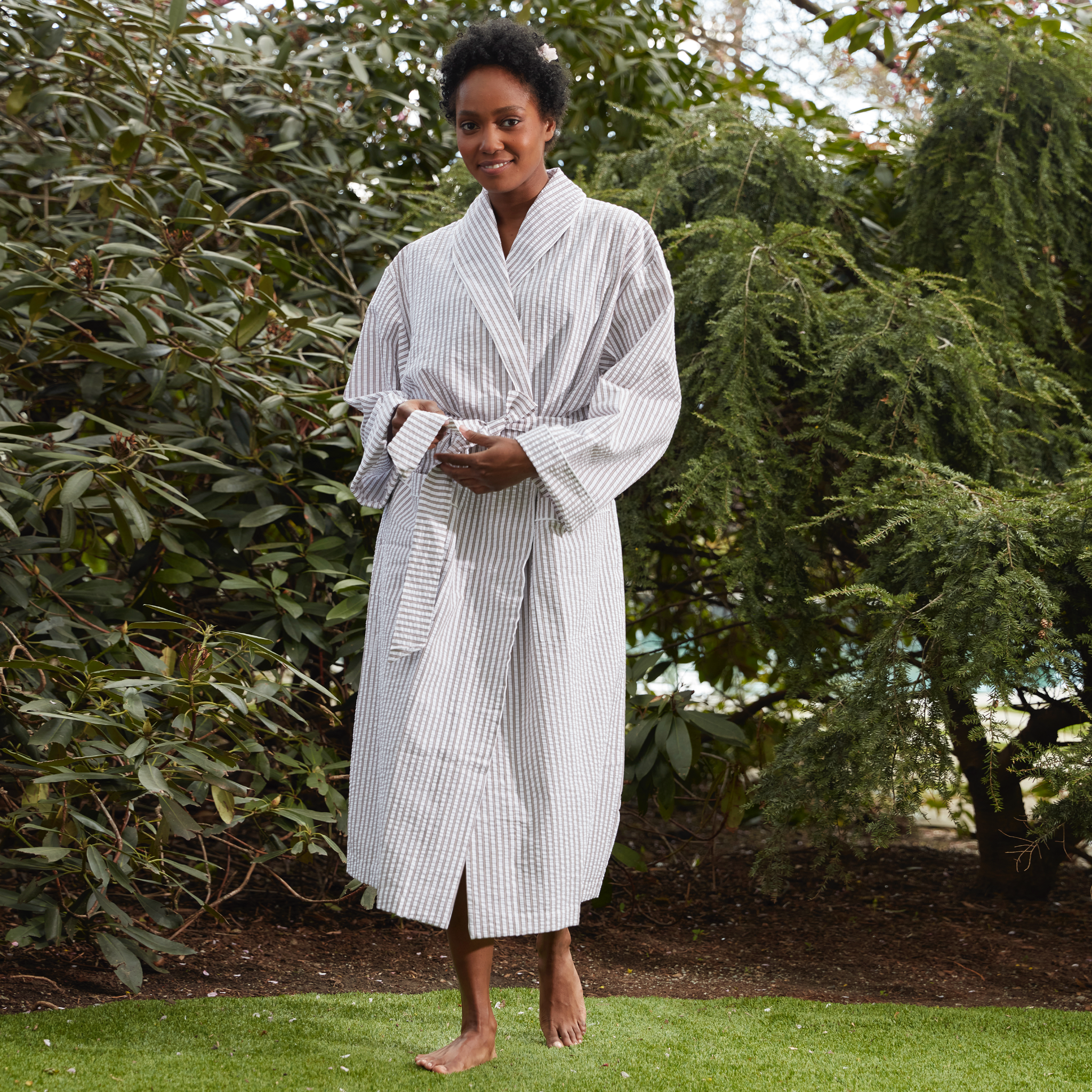 Foot Robe Matouk Matteo Robe (White) | Pure Cotton Luxury Robe | FLandB - FLandB.com