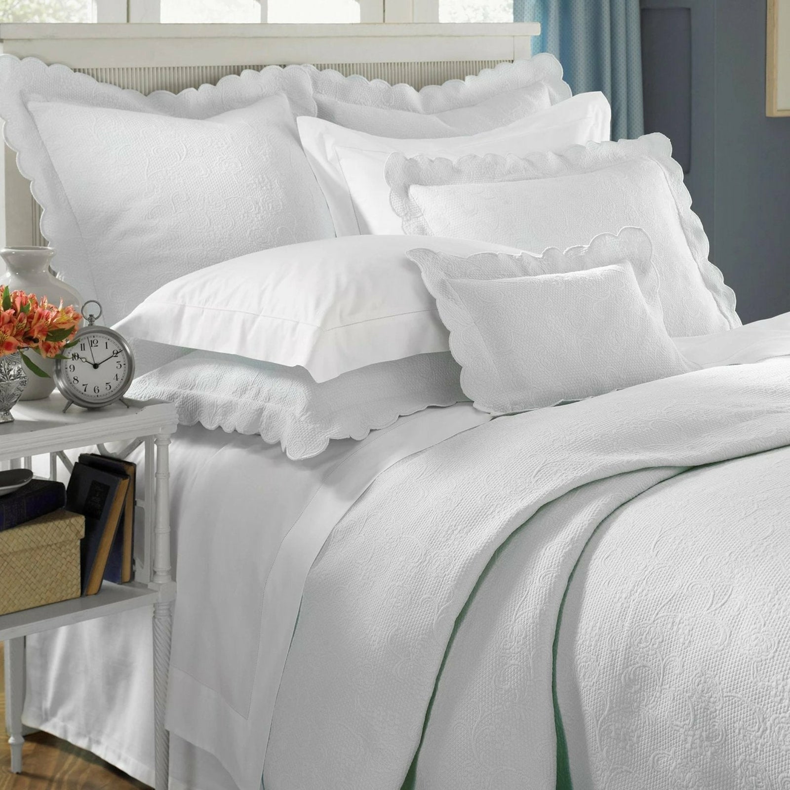 Sferra Alice Bedding White Fine Linens