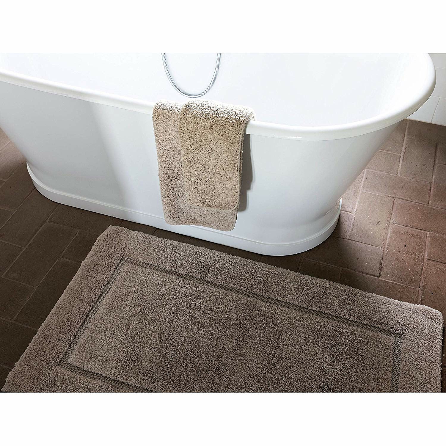 Alyssa Taupe Bath Mat, 17x24, Natural, Sold by at Home