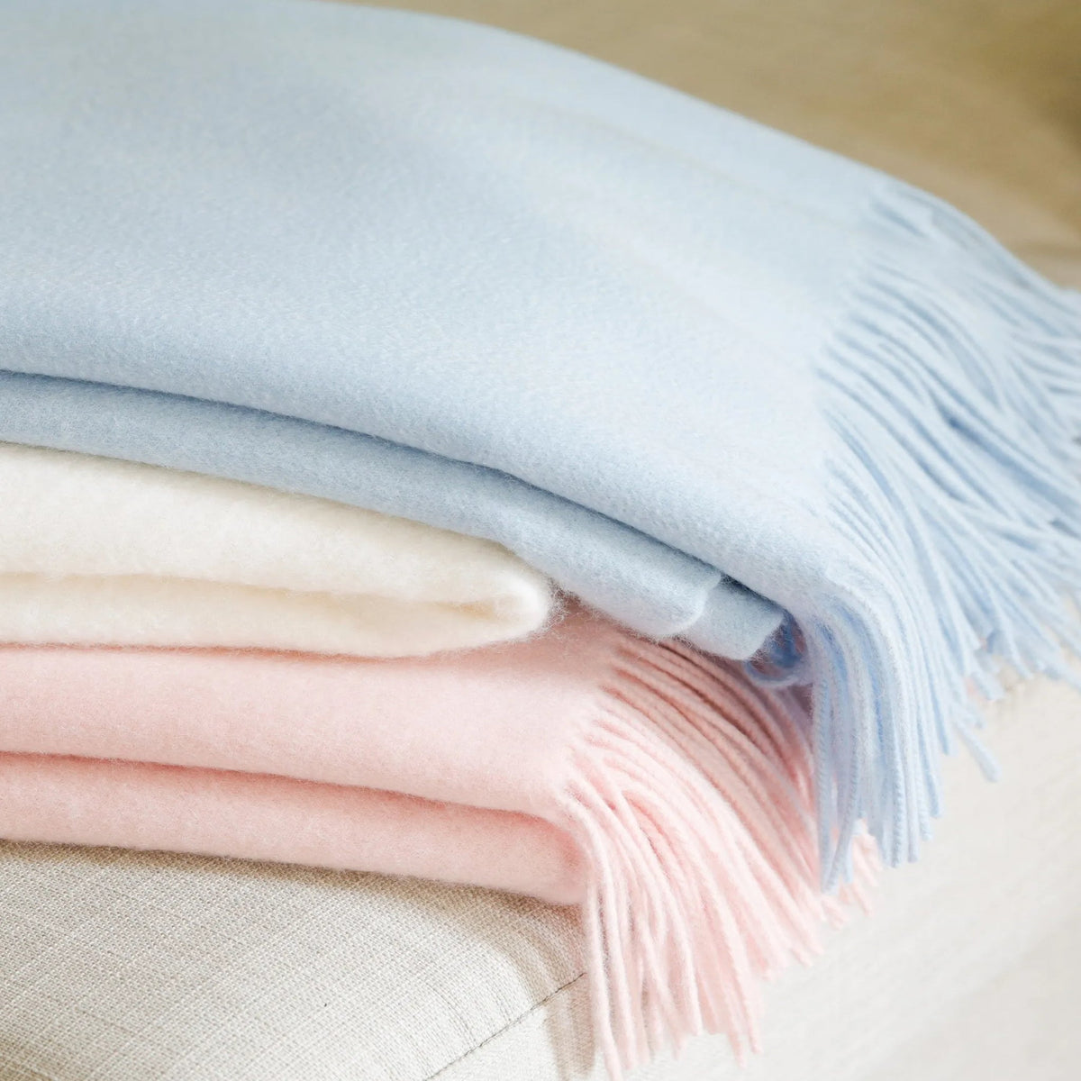Alashan Classic Cashmere Blend Throw Ash Stack Fine Linens