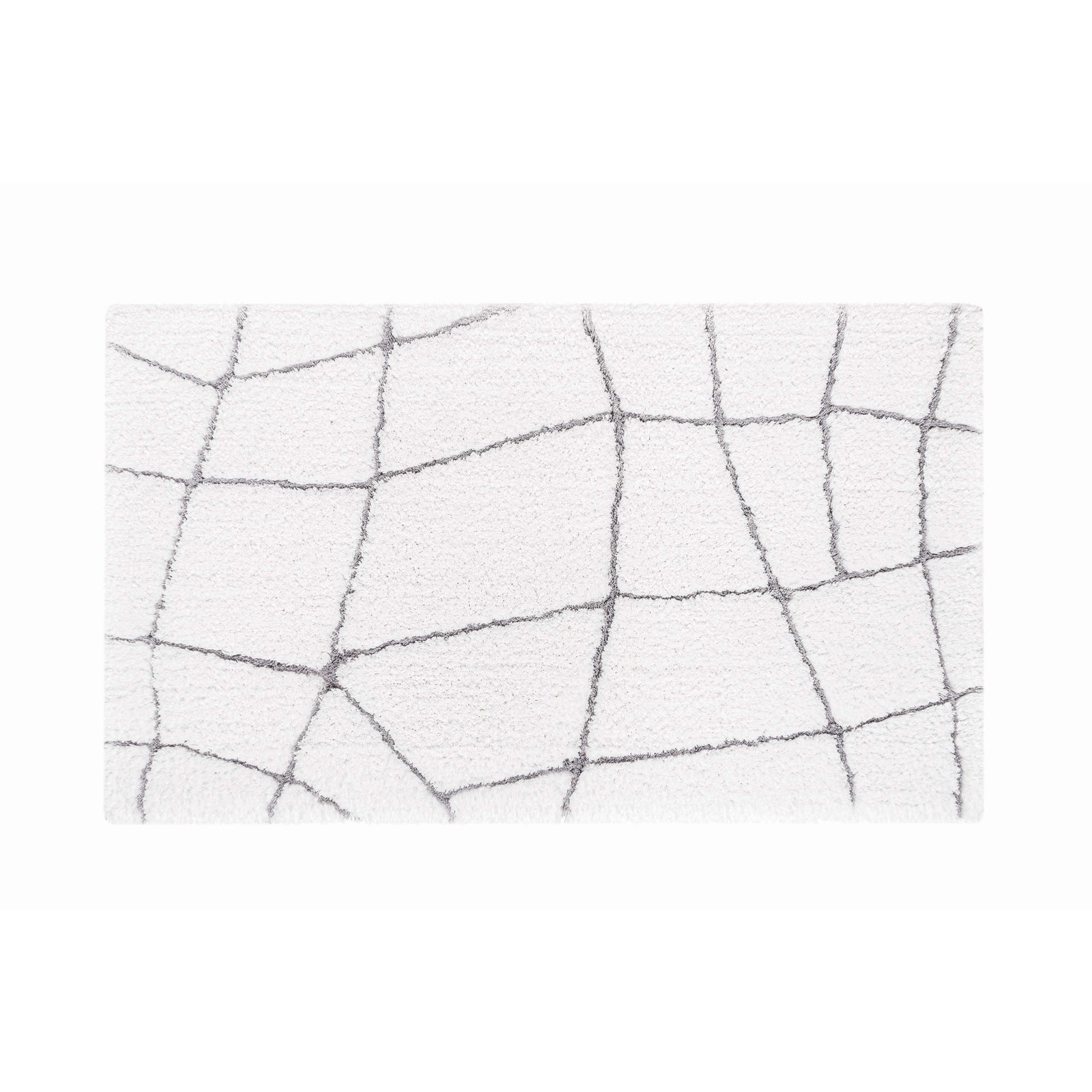 Graccioza Amalia Bath Towels and Rugs Bath Rug White/Silver Fine Linens