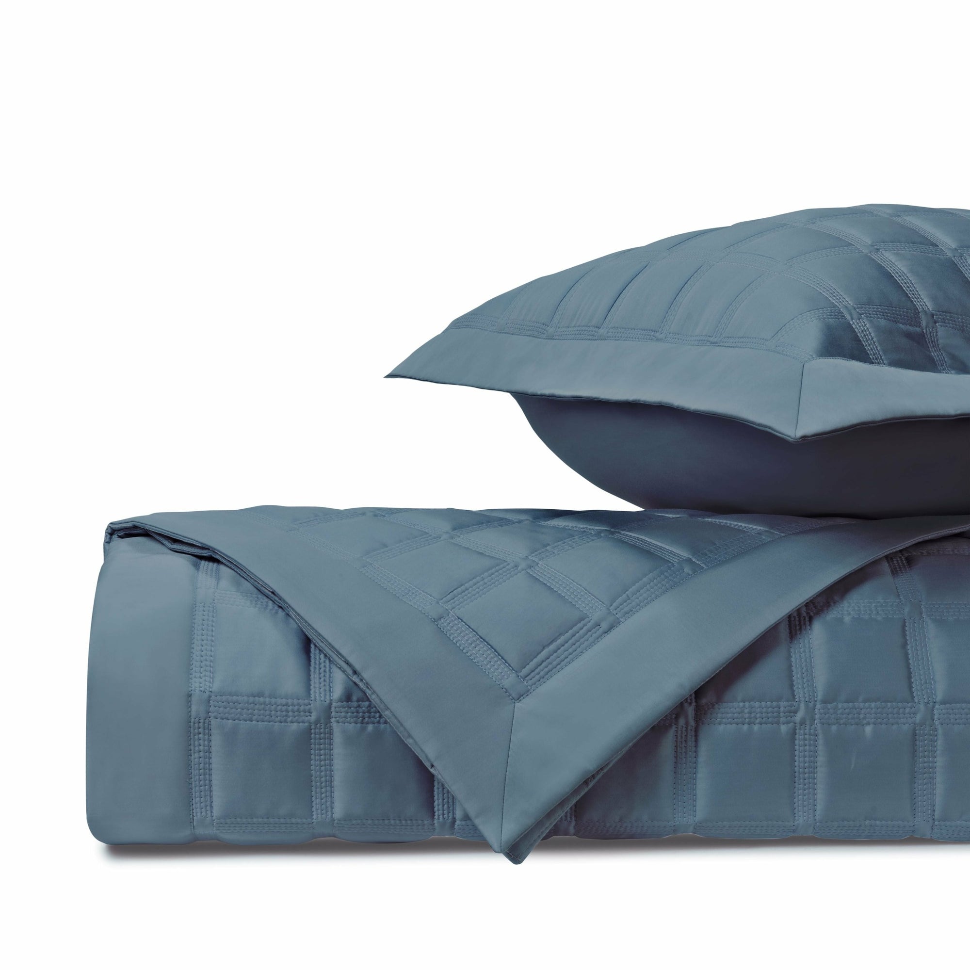 Home Treasures Athens Quilted Bedding Fine Linens Slate Blue