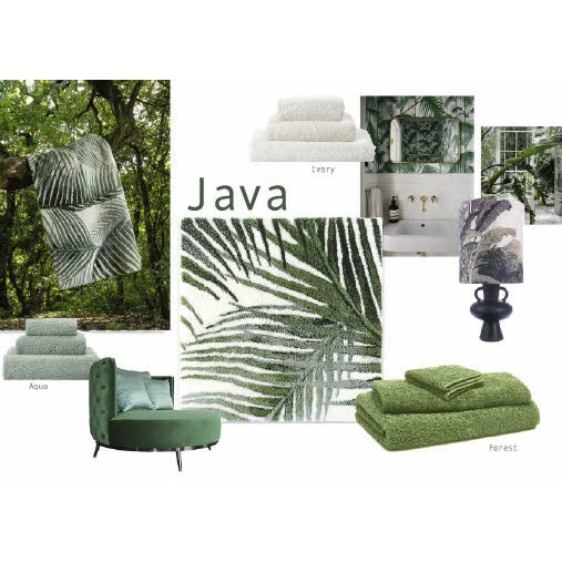Abyss Habidecor Java Palm Leaves Bath Rug Collage Fine Linens