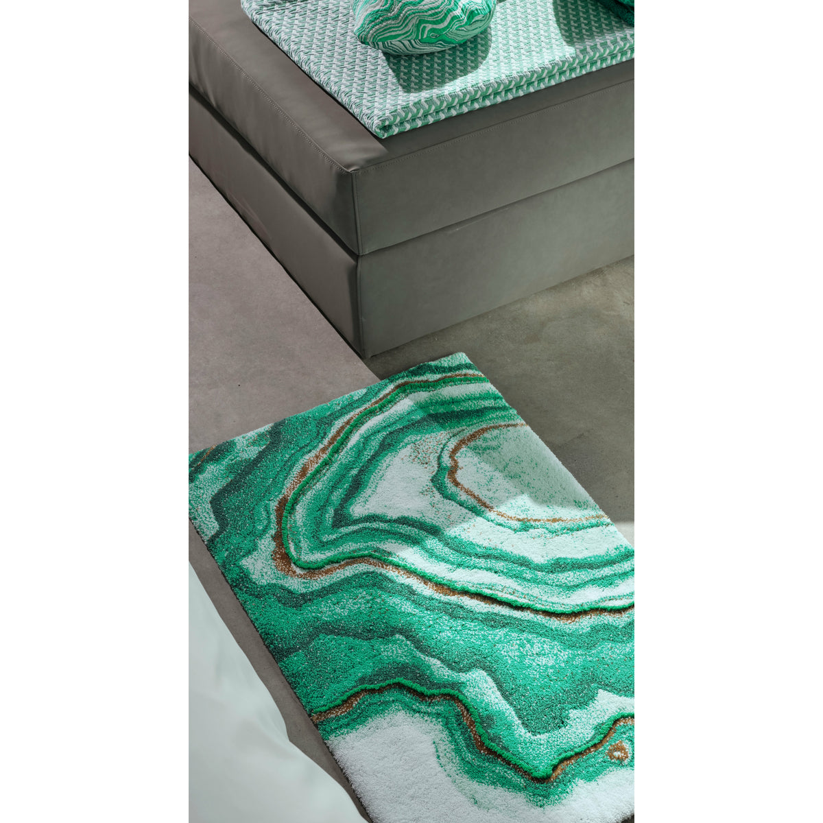 Abyss Habidecor Agatha Bath Rug Fashion Green Agate Fine Linens