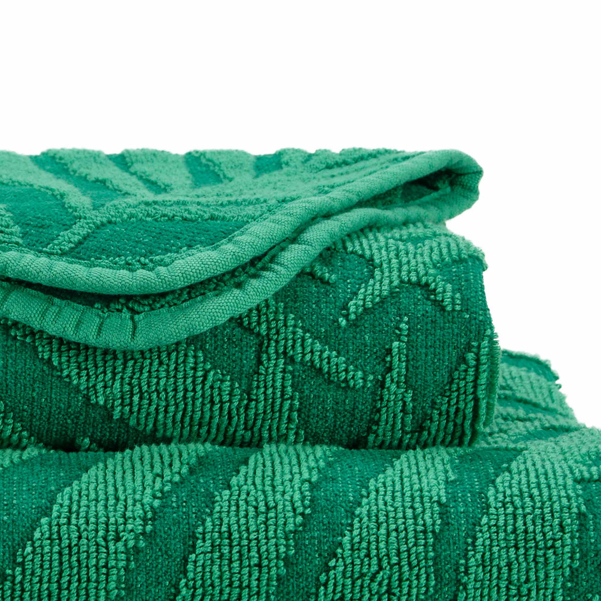 Abyss Fidji Bath Towels Close Up Emerald (230) Fine Linens