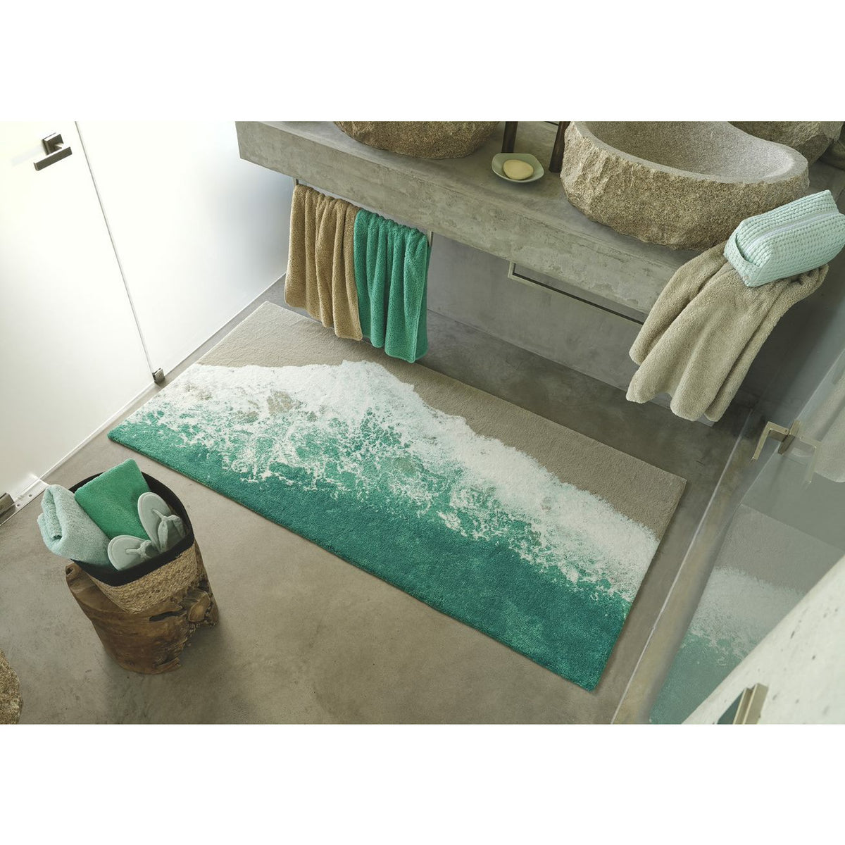 Abyss Habidecor Malibu Bath and Area Rugs On Floor Fine Linens