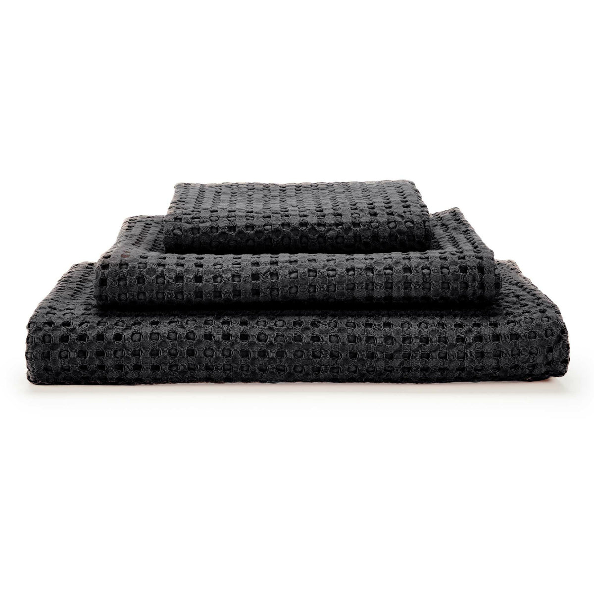 Abyss Pousada Bath Towels Stack Black (990) Fine Linens