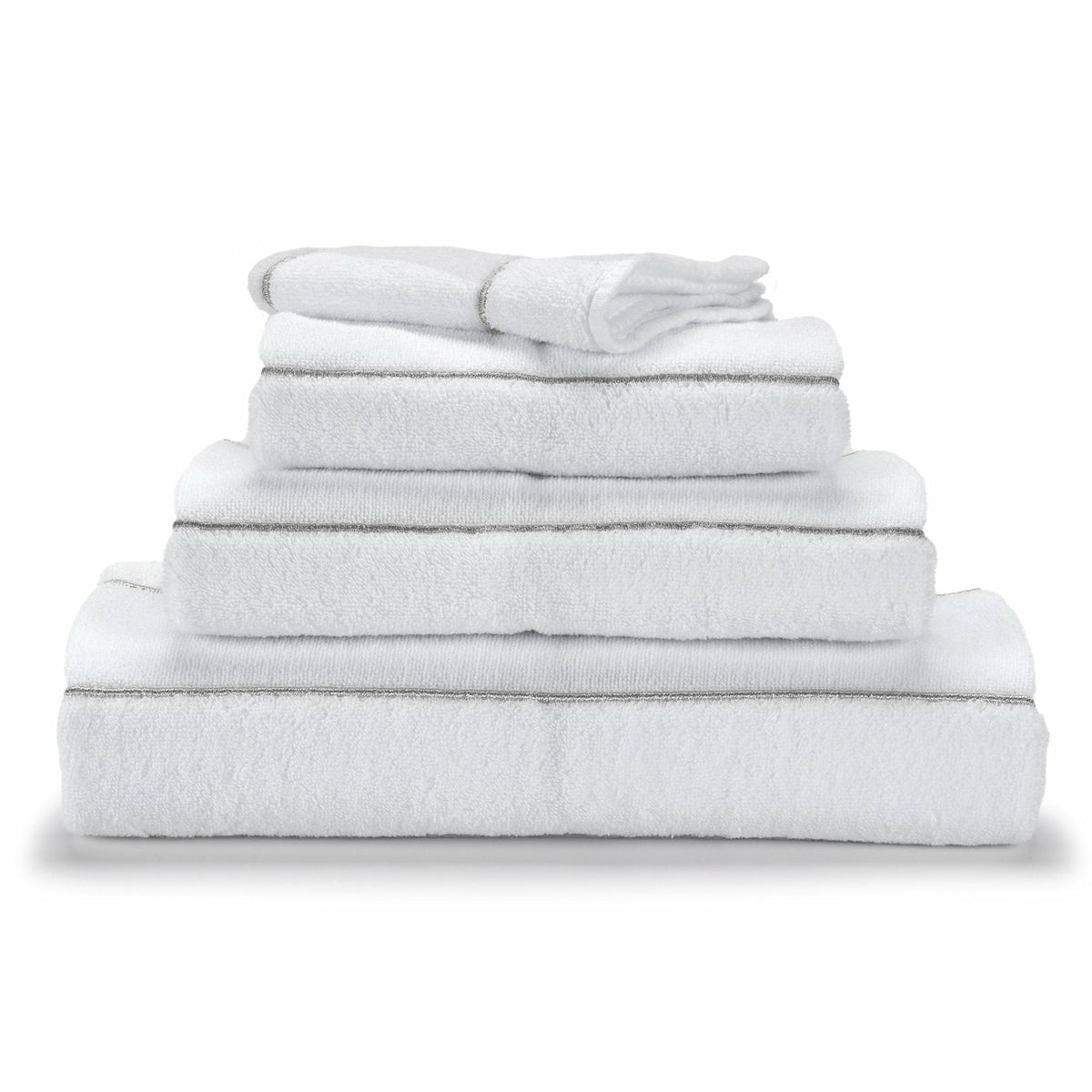 Abyss Lara Bath Towels White/Silver (109) Fine Linens