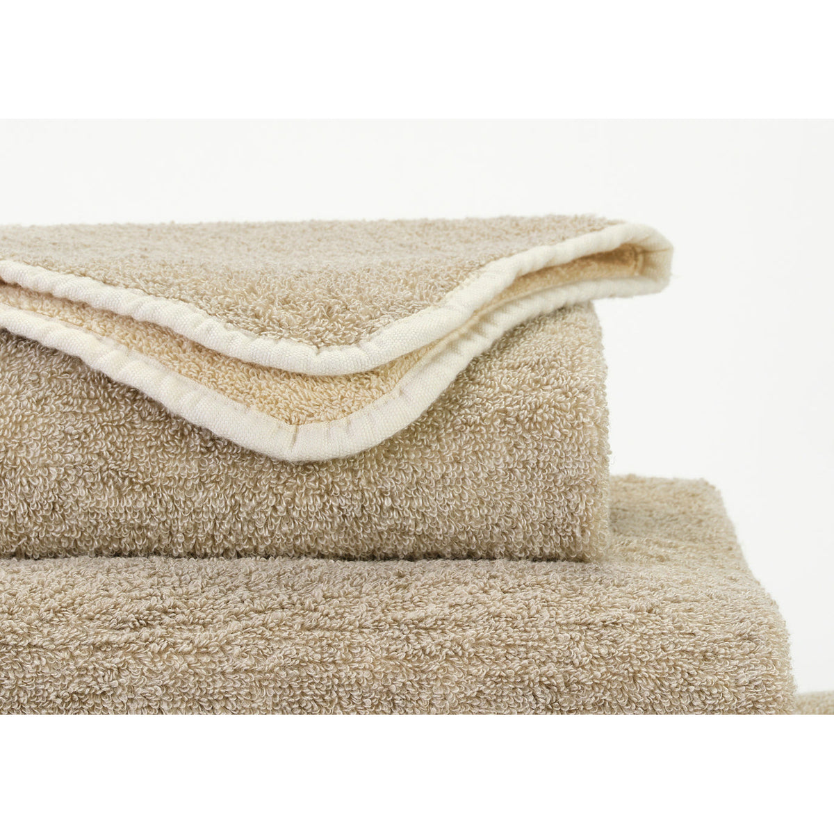 Abyss Lino Bath Towels Close Up Ecru (101) Fine Linens