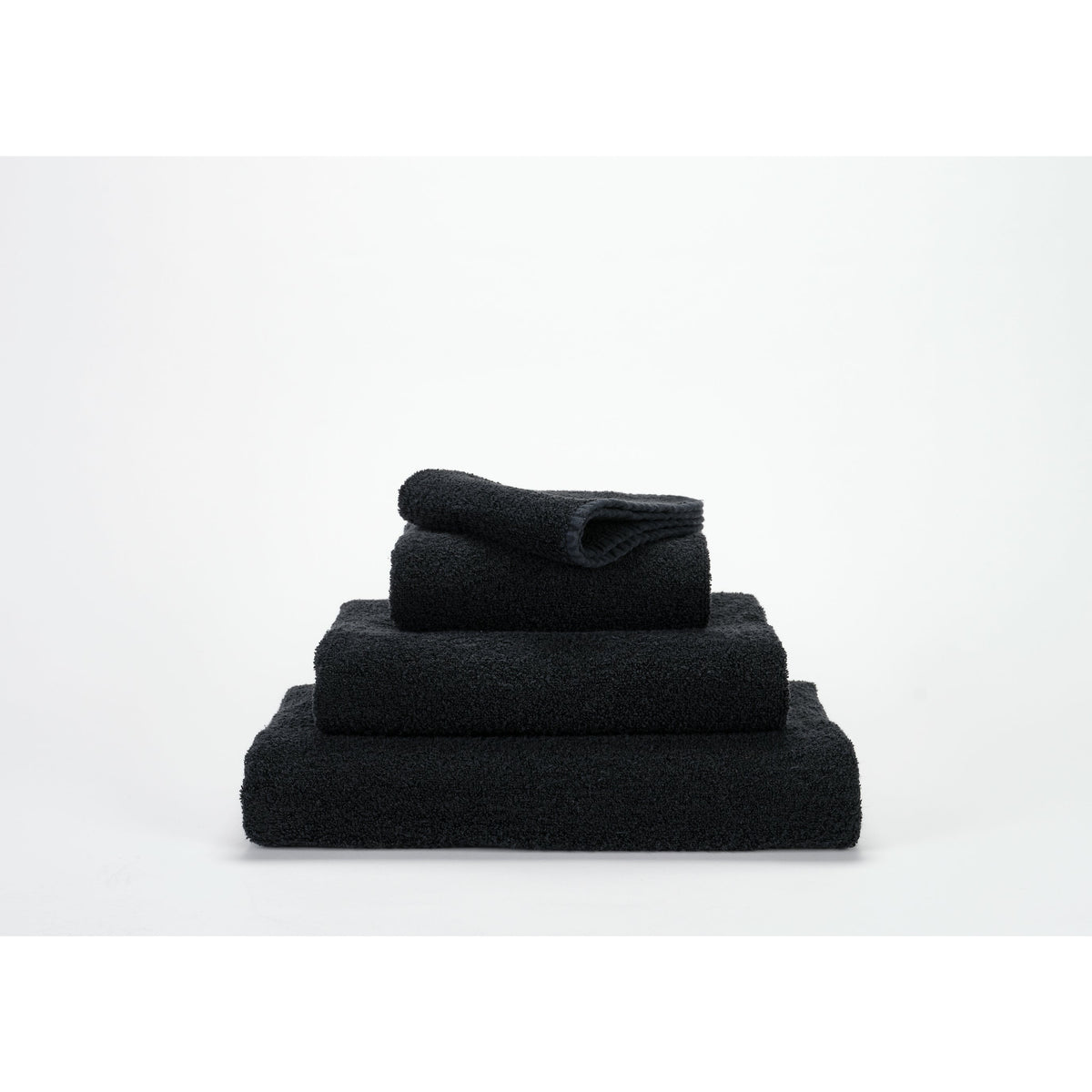 Abyss Lino Bath Towels Flat Black (990) Fine Linens