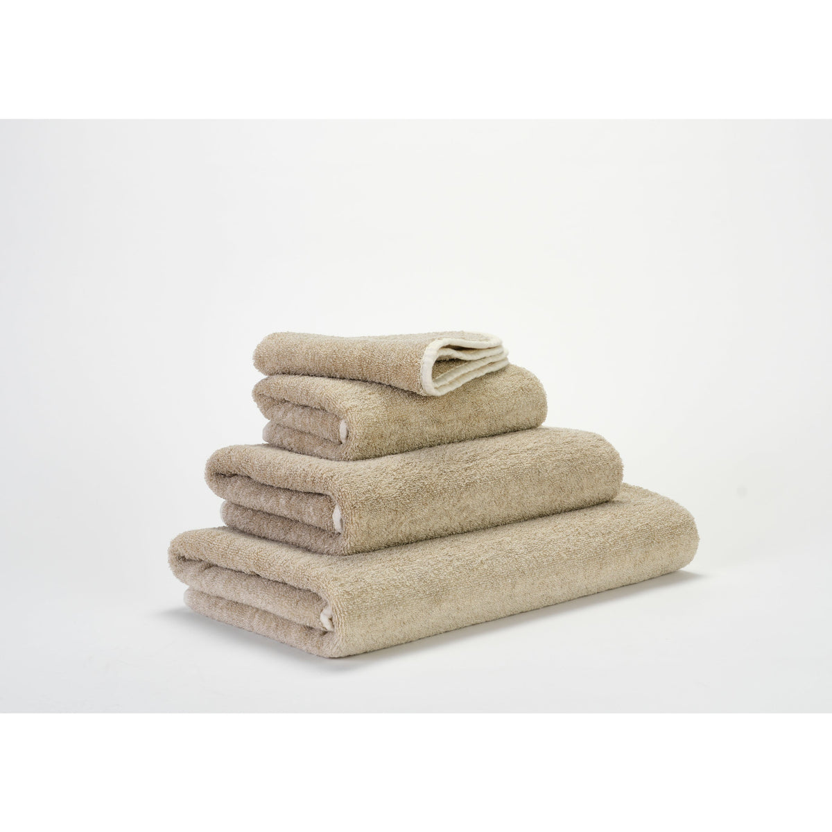 Abyss Lino Bath Towels Slanted Ecru (101) Fine Linens