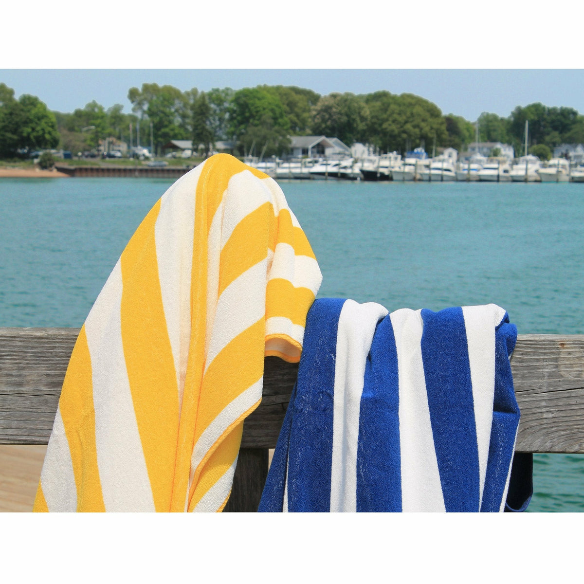 Abyss Prado Beach Towels Banane Cadette Blue Dock Fine Linens