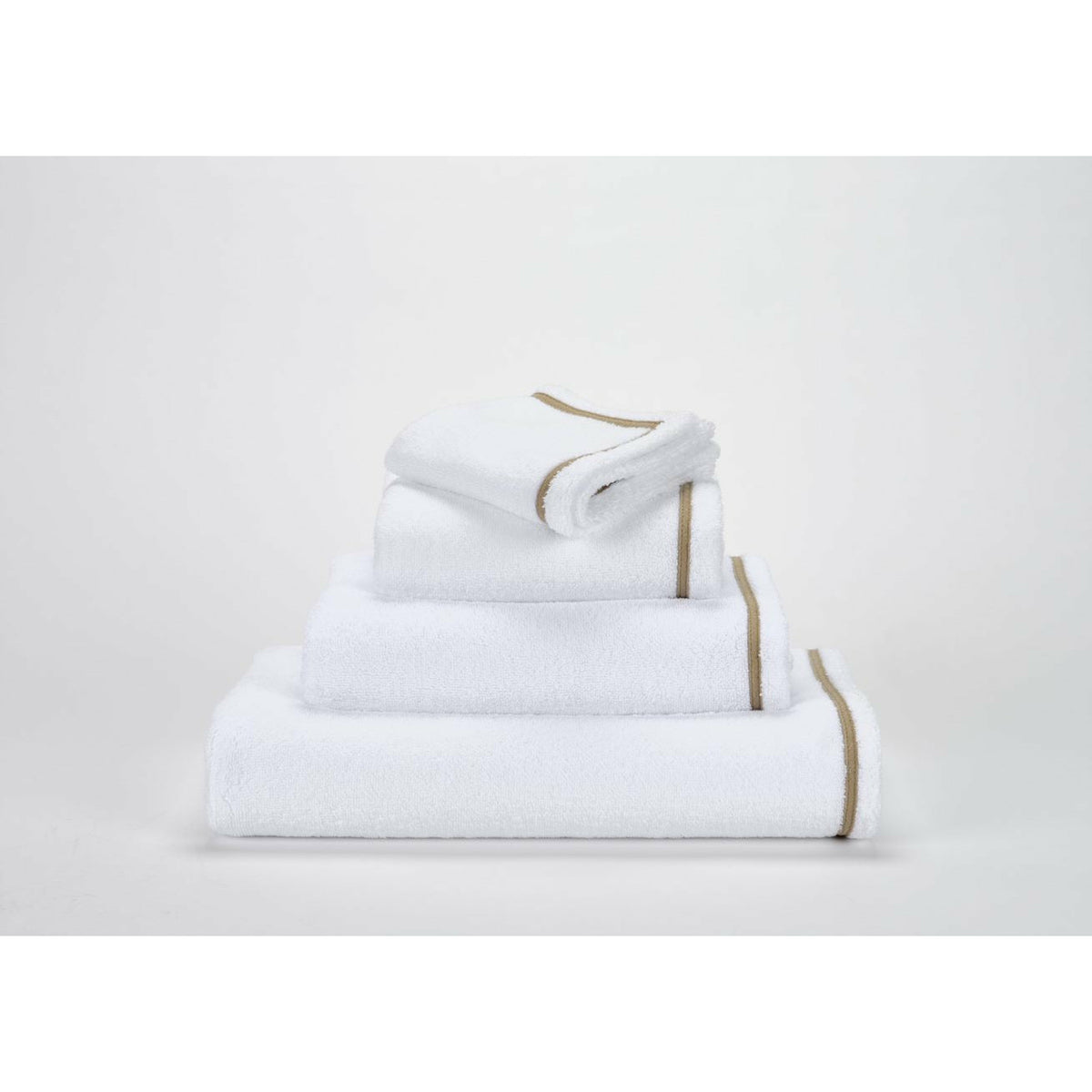 Abyss Saxo Towels &amp; Accessories Stack Taupe  Fine Linens