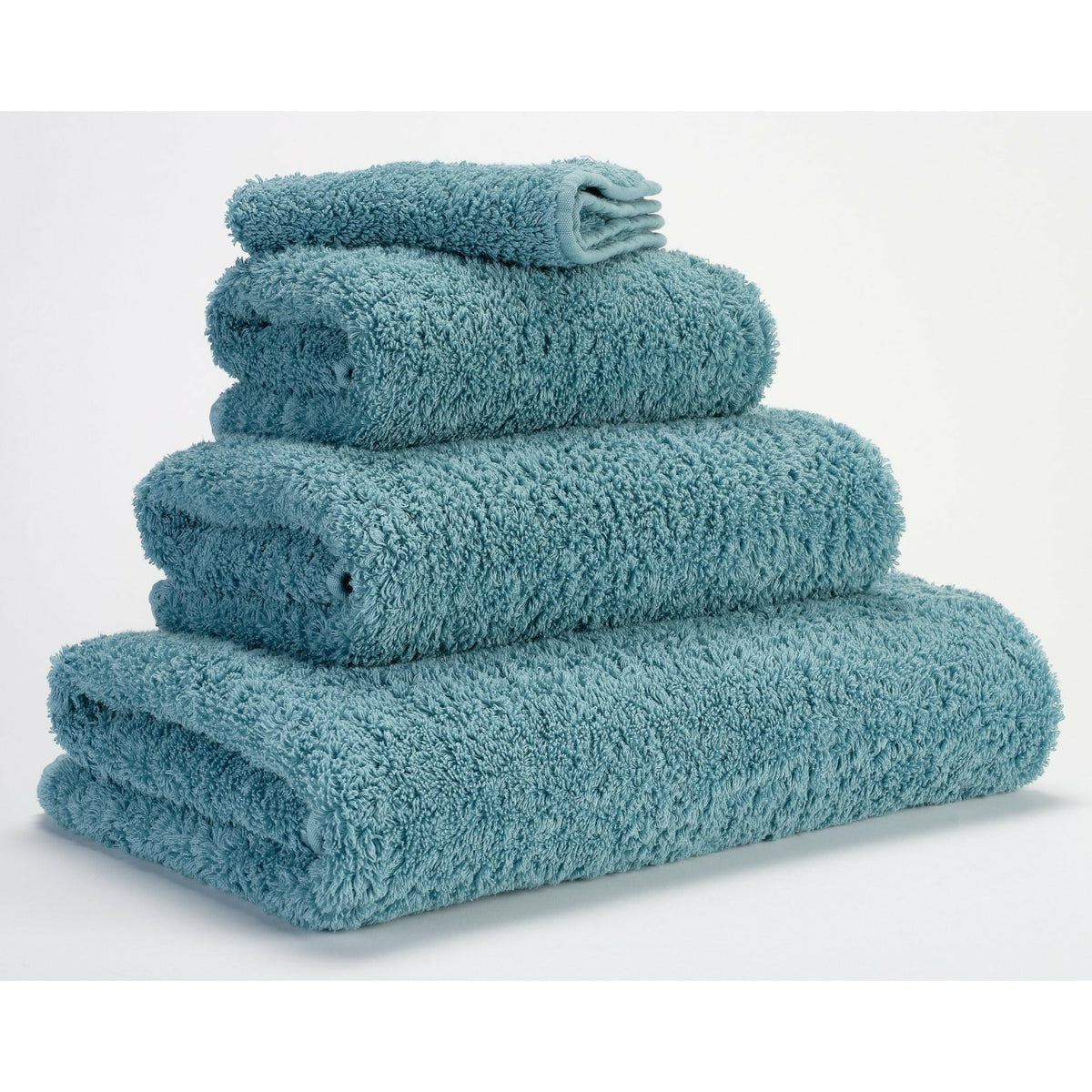 Abyss Super Pile Bath Towels Atlantic Fine Linens Stack Slanted