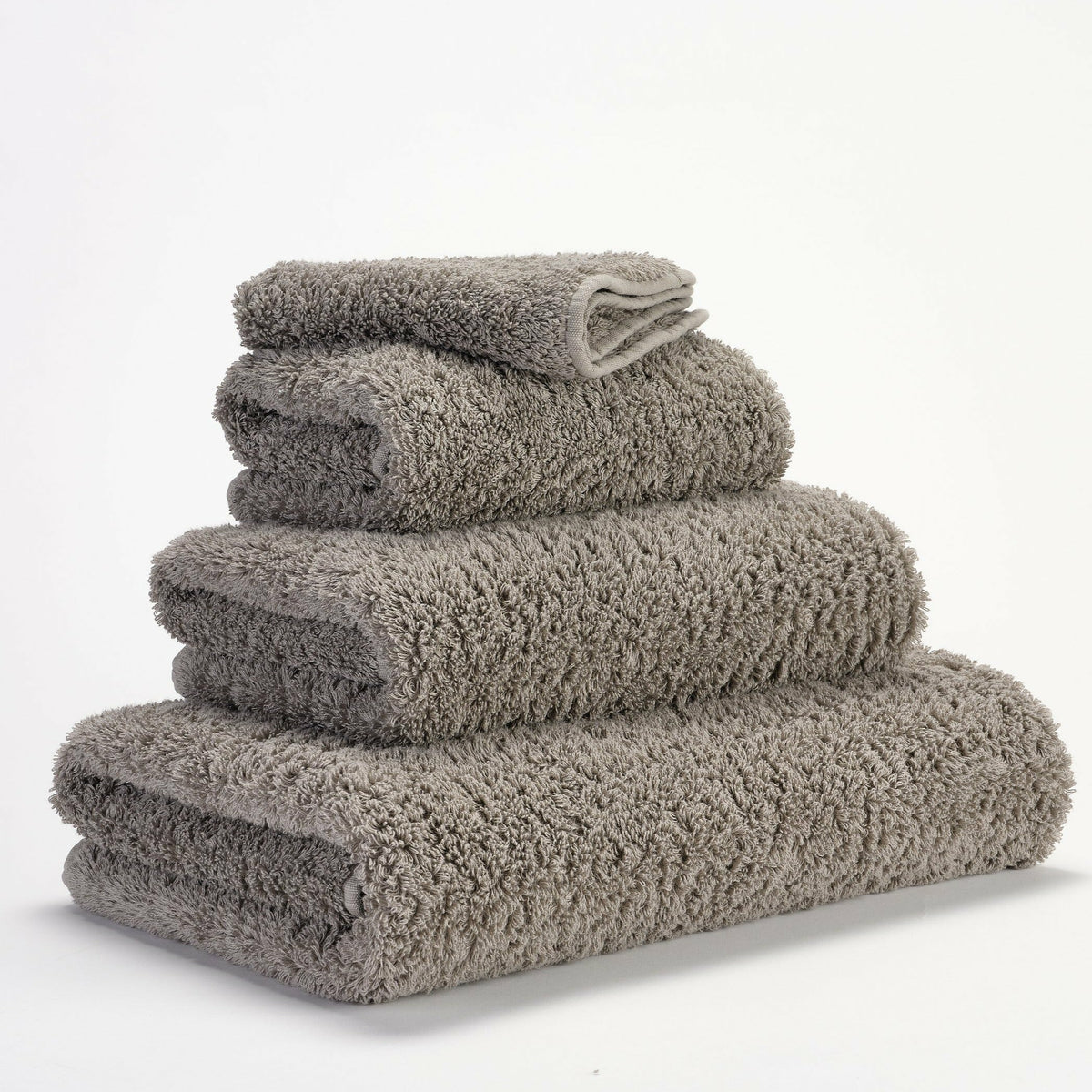 Abyss Super Pile Bath Towels Atmosphere Fine Linens Stack Slanted