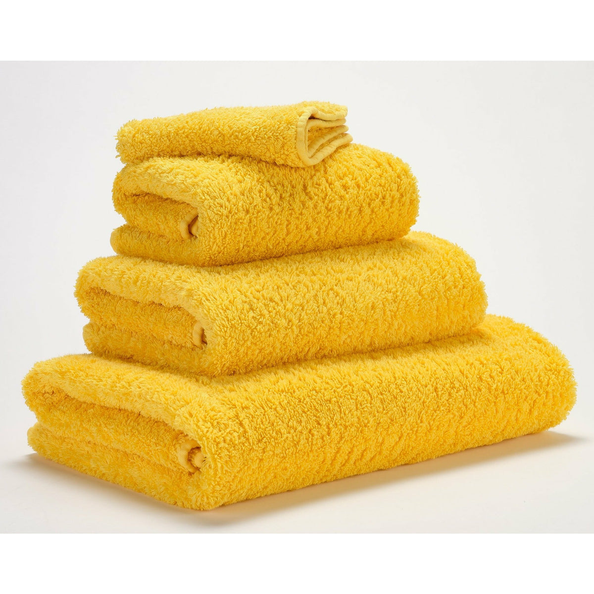 Abyss Super Pile Bath Towels Banane Fine Linens Stack Slanted