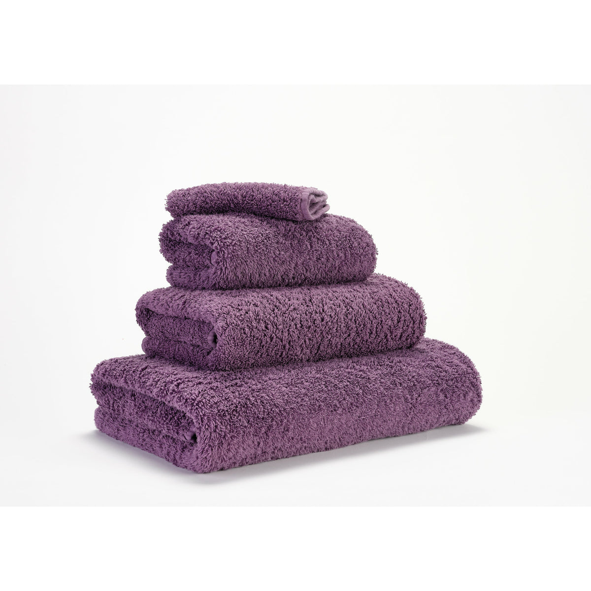 Abyss Super Pile Bath Towels Figue Fine Linens Stack Slanted
