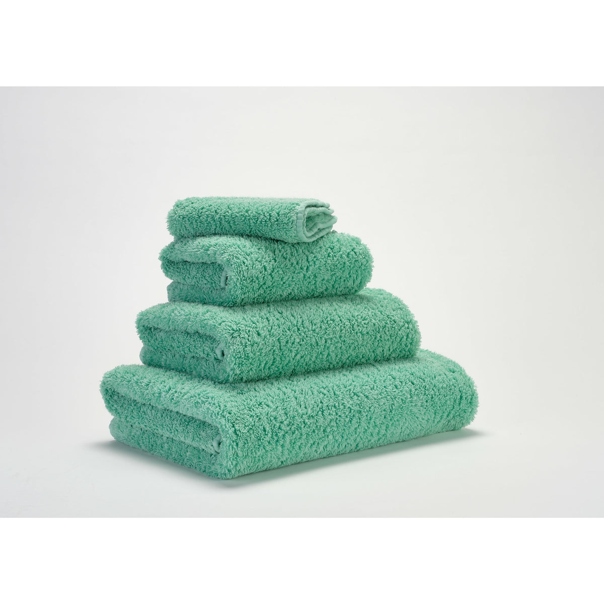 Abyss Super Pile Bath Towels Opal Fine Linens Stack Slanted