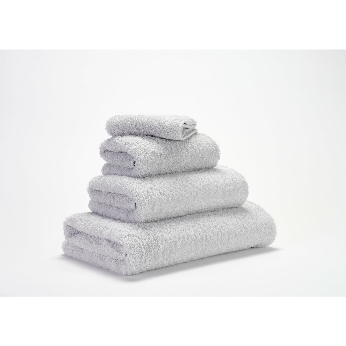 Abyss Super Pile Bath Towels Perle Fine Linens Stack Slanted