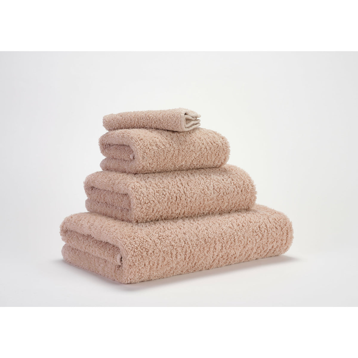 Abyss Super Pile Bath Towels Primrose Fine Linens Stack Slanted
